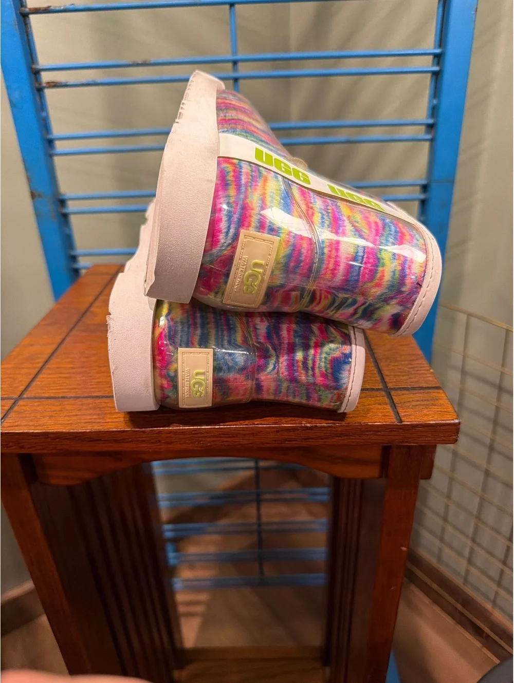 UGG Kids Multicolor Tie-Dye Pattern Ankle Boots